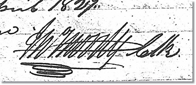 John Moody Signature 1827